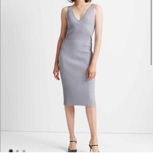 NEW Club Monaco Ribbed Knit Midi Dress